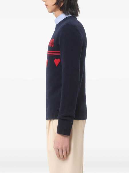 Pulovere Valentino Garavani Chez Valentino Wool Sweater ULTRAMARINE DARK BLU/RASBERRY Barbati (BM 18190522) 5