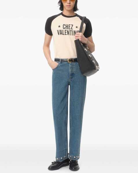 Tricouri Valentino Garavani Chez Valentino T-Shirt BURRO/NERO Barbati (BM 18190540) 2