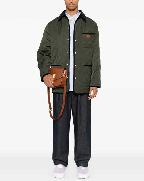 Jachete Valentino Garavani Logo quilted Jacket VERDE OLIVE Barbati (BM 18190546) 2