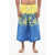 DSQUARED2 Maxi Swim Shorts With Floral Print Yellow