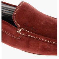 Mocasini CORNELIANI pentru Barbati - Mocasini CORNELIANI Id Solid Color Suede Loafers With Squared Toe Red Barbati (BM 18190831) - B-mall.ro