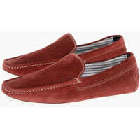 Mocasini Id Solid Color Suede Loafers With Squared Toe Barbati