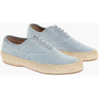 Sneakers Id Suede Low-Top Sneakers With Raffia Trim Barbati