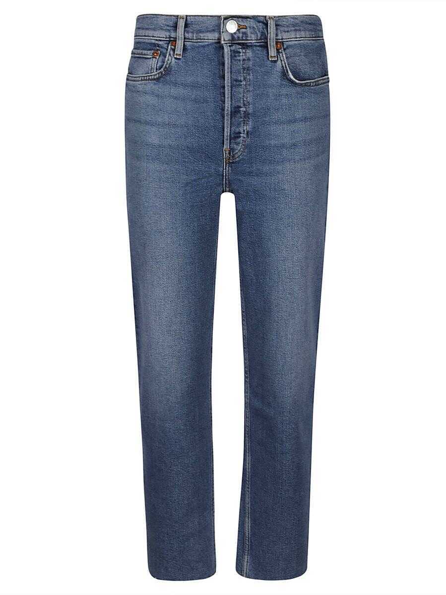 Pantaloni casual RE/DONE Re/Done Pants BLUE Femei (BM 18192657) 1