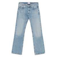 Blugi Agolde Blue Cotton Denim Jeans 'Clair' Femei