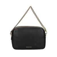 Genti de umar 'Bryant' Black Shoulder Bag With Logo Lettering On The Front And Chain Shoulder Strap In Hammered Leather Woman Femei