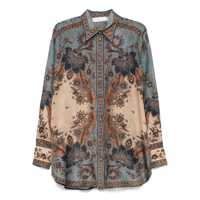 Camasi Zimmermann 'Ascension' Multicolor Silk Shirt Femei