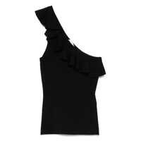 Topuri Zimmermann Black One-Shoulder Top Femei