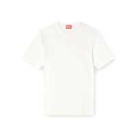 Tricouri Diesel White T-Shirt With Embroidered Oval Logo Barbati