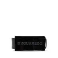 Curele DSQUARED2 Black Leather Belt With Logo Plaque Closure Barbati