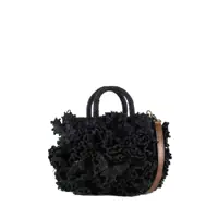 Genti de mana Ibeliv Black Raffia Coral Bag Femei
