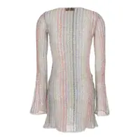 Rochii Multicolor Mini Dress With Cut-Out On The Front And Flared Sleeves In Viscose Blend Woman Femei
