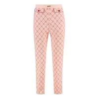 Pantaloni casual Elisabetta Franchi Printed Crêpe Trousers Femei