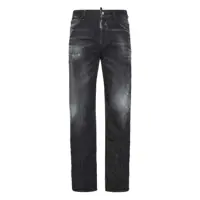 Blugi DSQUARED2 Black Washed Straight Jeans Barbati