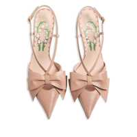 Pantofi cu toc Valentino Garavani Dama - Pantofi cu toc Valentino Garavani Valentino Garavani Bowow Leather Pumps Beige Femei (BM 18198168) - B-mall.ro