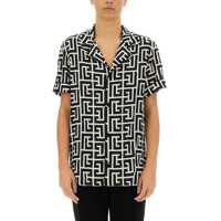 Camasi casual Monogram Print Pajama Shirt Barbati