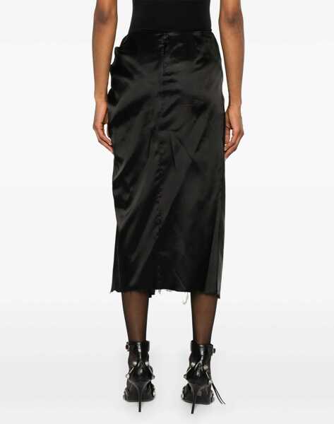 Fuste casual Balenciaga Draped Skirt BLACK Femei (BM 18198547) 4