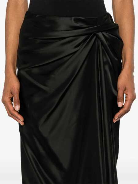 Fuste casual Balenciaga Draped Skirt BLACK Femei (BM 18198547) 5