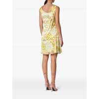 Rochii Versace Dama - Rochii Versace Underwater Barocco Multicolor Sleeveless Dress With Tie Detail On The Sleeve And All-Over Barocco Motif In Viscose Woman MULTICOLOR... (BM 18199494) - B-mall.ro