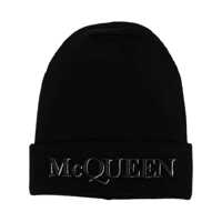 Caciuli Alexander McQueen Logo Embroidered Beanie Barbati