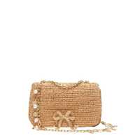 Genti de mana Self-Portrait Raffia Bow Crossbody Bag Femei