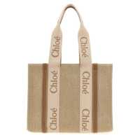 Genti de mana Chloé 'Woody Medium' Shopping Bag Femei