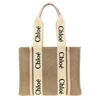 Genti de mana Chloé 'Woody Medium' Shopping Bag Femei