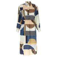 Rochii Fendi Patchwork Silk Dress Femei