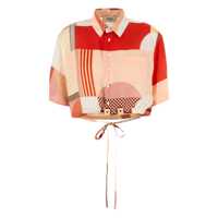 Camasi Fendi Patchwork Silk Shirt Femei