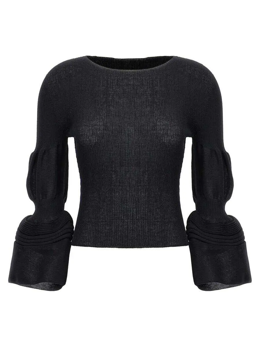 Topuri Issey Miyake Issey Miyake Assemblage Branch Top  Black Femei (BM 18203343) 1