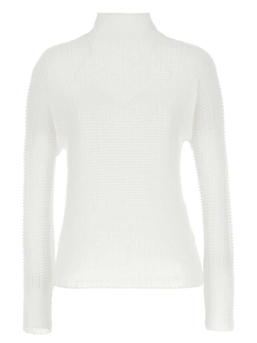 Camasi Issey Miyake Issey Miyake Wooly Pleats-56 Blouse WHITE Femei (BM 18203457) 1