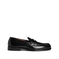 Mocasini DSQUARED2 Black Loafers With Logo Plaque On The Front And Logo Lettering On The Heel In Leather Man