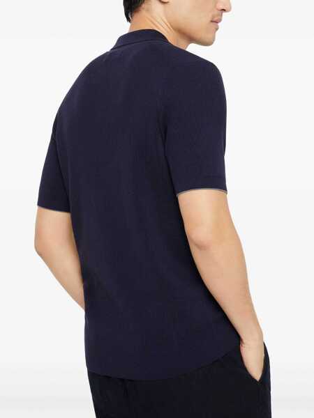 Tricouri Polo Brunello Cucinelli Brunello Cucinelli Polo Shirts BLUE Barbati (BM 18203988) 3