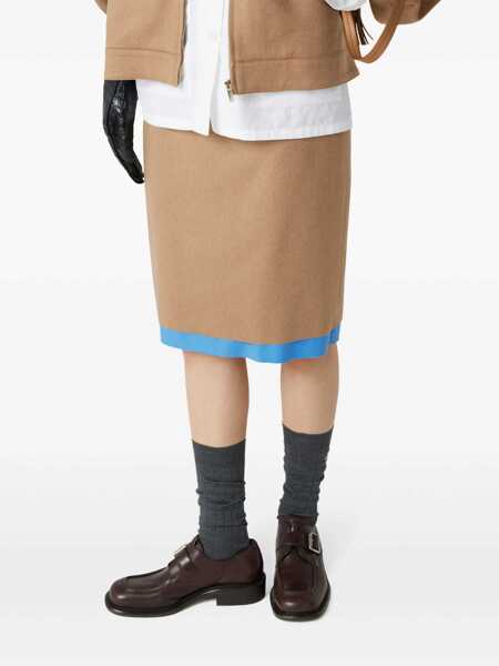 Fuste Miu Miu Miu Miu Skirts BEIGE O TAN Femei (BM 18204072) 4