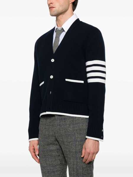 Pulovere Thom Browne Thom Browne Sweaters BLUE Barbati (BM 18204183) 3