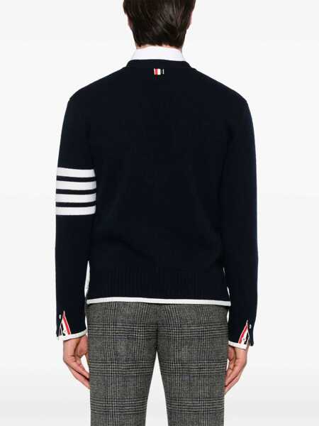Pulovere Thom Browne Thom Browne Sweaters BLUE Barbati (BM 18204183) 4