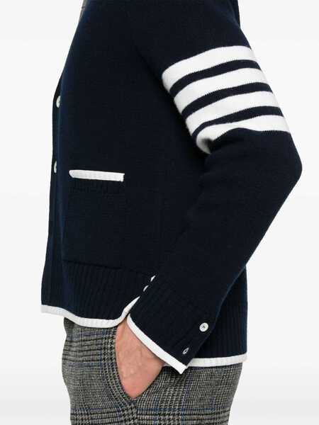 Pulovere Thom Browne Thom Browne Sweaters BLUE Barbati (BM 18204183) 5