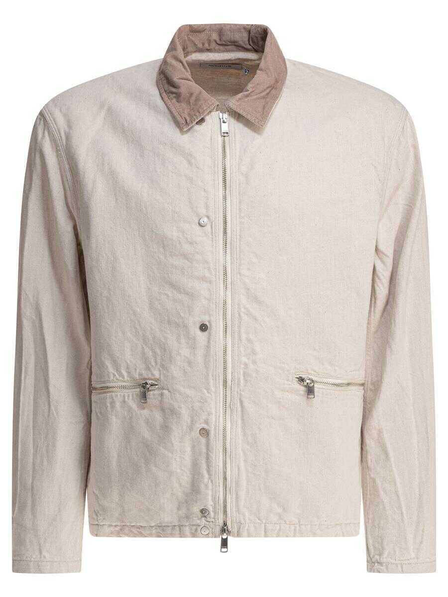 Paltoane NONNATIVE Nonnative Cotton Overshirt Jacket WHITE Barbati (BM 18204333) 1