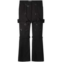 Pantaloni casual Off-White Black Wool Blend Cargo Pants Femei