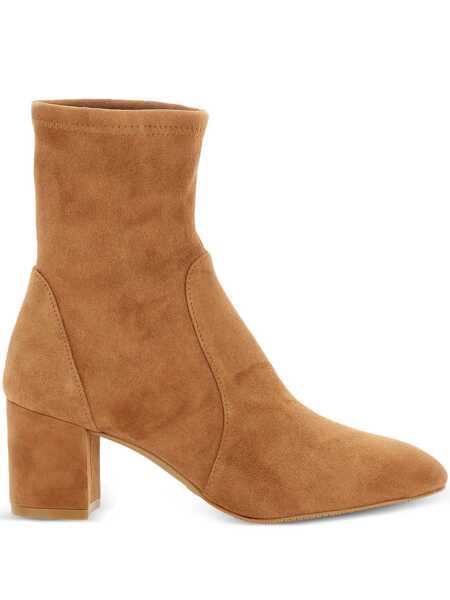 Bocanci Stuart Weitzman Yuliana Beige Ankle Boots With Medium Block Heel In Ecoleather Woman Beige Femei (BM 18204666) 1