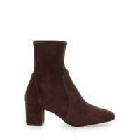 Bocanci Stuart Weitzman 'Yuliana' Brown Ankle Boots With Medium Block Heel In Ecoleather Woman