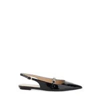 Balerini 'Emilia' Black Slingback Sandals With Adjustable Strap Closure In Patent Leather Woman Femei