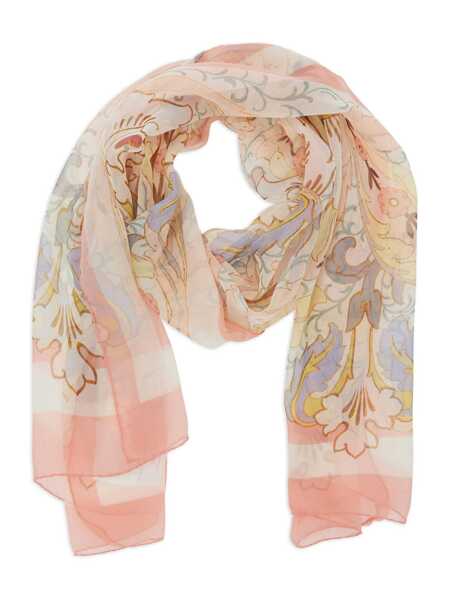 Esarfe ETRO Multicolor Rectangular Scarf With All-Over Floral Motif And Logo Patch On The Side In Silk Woman MULTICOLOR Femei (BM 18205029) 2
