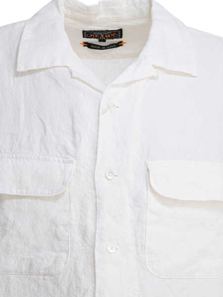 Camasi casual Beams Plus Camp collar shirt White Barbati (BM 18205293) 3