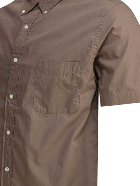 Camasi casual Beams Plus Shirt with button-down collar Beige Barbati (BM 18205296) 4