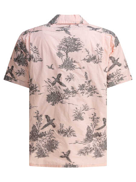Camasi casual Beams Plus Beach shirt Pink Barbati (BM 18205302) 2