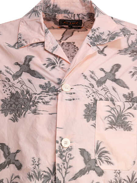 Camasi casual Beams Plus Beach shirt Pink Barbati (BM 18205302) 3