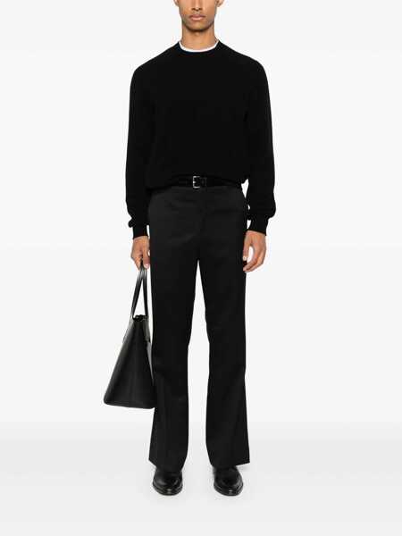 Pulovere Tom Ford Wool and cashmere crewneck sweater Black Barbati (BM 18205389) 2