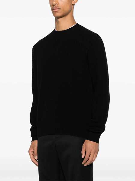 Pulovere Tom Ford Wool and cashmere crewneck sweater Black Barbati (BM 18205389) 3