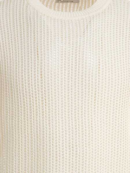 Pulovere NONNATIVE Cotton blend crewneck sweater White Barbati (BM 18205455) 2